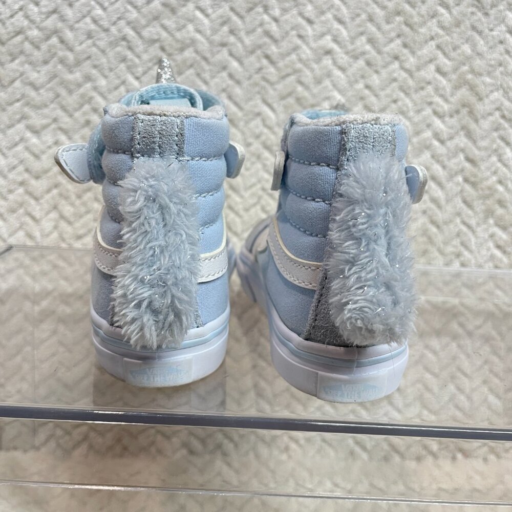 Vans Toddler Light Blue Silver Glitter Unicorn Sk8-Hi Size 6 Whimsical Fairycore - Picture 5 of 14